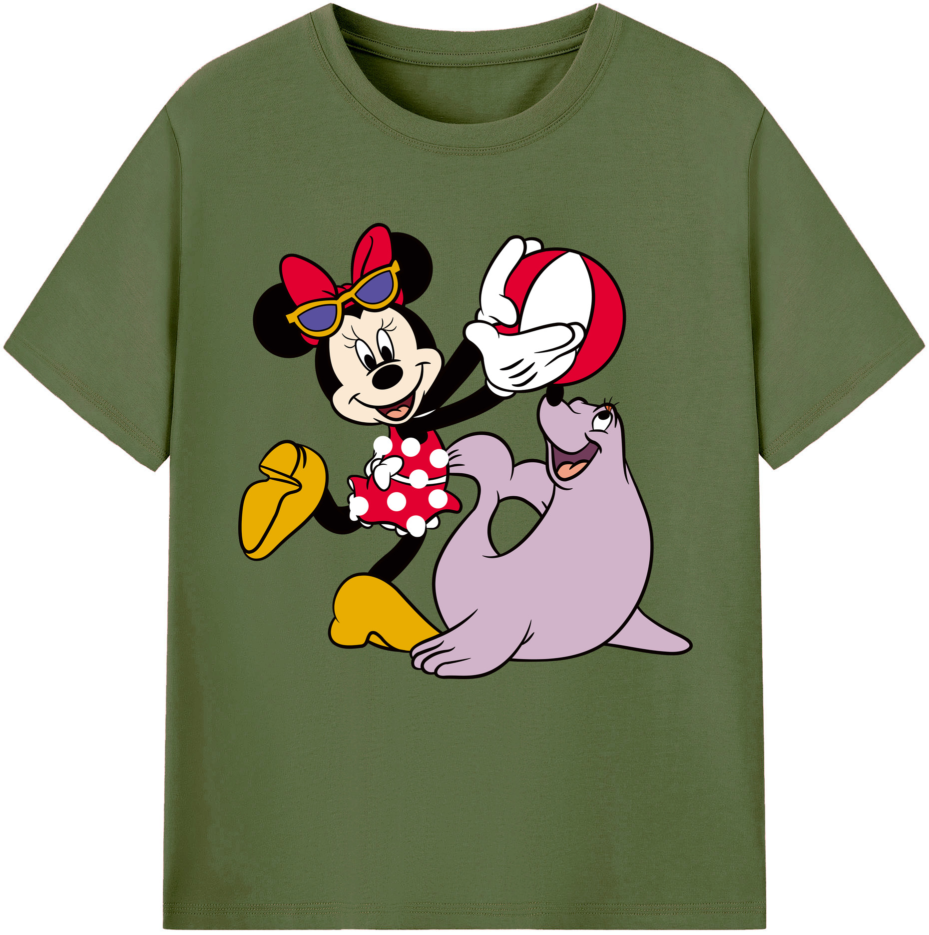 （画像用） ミッキーマウス Mickey Mouse 綿100％半袖Tシャツ（フロントプリント）